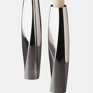 Nambe twist 8' candleholder